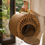 Wooden Cat House & Portable Carrier