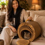Wooden Cat House & Portable Carrier