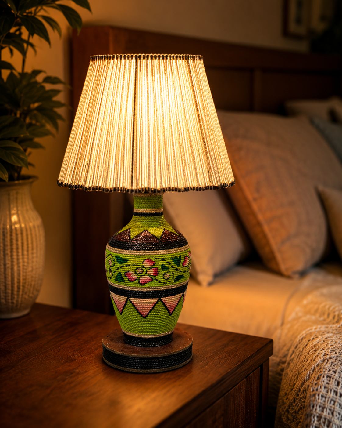 Handcrafted Beadwork Table Lamp