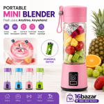 Portable USB Rechargeable Mini Blender – Fresh Juice Maker (380ml)