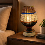 Handcrafted Decorative Bedside Table Lamp – Warm Ambient Light