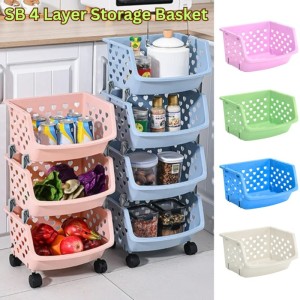 Basket Multi functional, 4 Layer High Capacity Storage Rack