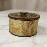 Wooden Round Ornament Box